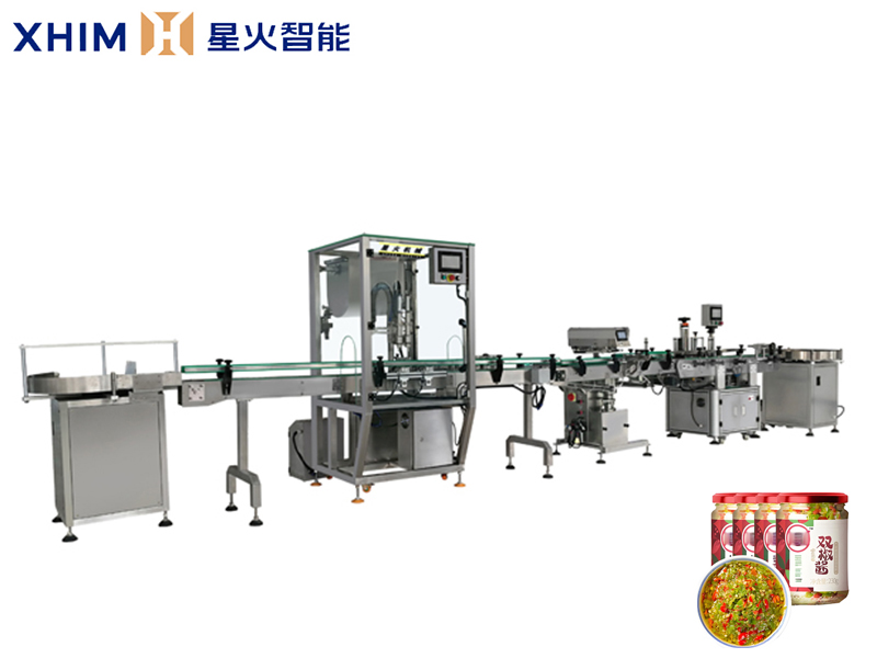 雙頭顆粒醬灌裝生產(chǎn)線-自動化醬料灌裝