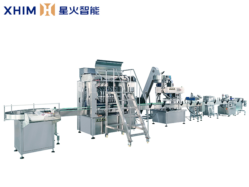全自動(dòng)8頭醬料灌裝機(jī)-顆粒醬灌裝生產(chǎn)線